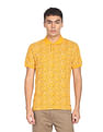 Flying Machine All Over Abstract Print Cotton Polo Shirt