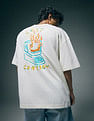 Flying Machine Graphic Printed Oversized Fit T-Shirt