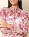 U.S. Polo Assn. Women Sheer Floral Printed Top