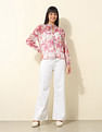 U.S. Polo Assn. Women Sheer Floral Printed Top