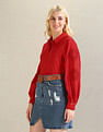 U.S. Polo Assn. Women Pure Cotton Cutwork Embroidery Top