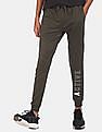 Flying Machine Elasticized Waist Cotton Print Joggers
