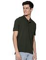 AD by Arvind Cotton Solid Polo Shirt