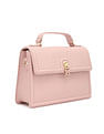 Tommy Hilfiger Solid Light-Pink PU Sling Bag