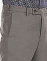 Arrow Tapered Fit Patterned Wool Formal Trousers