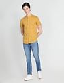 U.S. Polo Assn. Denim Co. Mandarin Collar Overdyed Solid Shirt