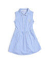 U.S. Polo Assn. Kids Girls Vertical Striped Fit And Flare Dress