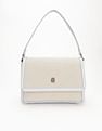 Tommy Hilfiger Solid Blue Polyester Hand Bags