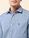 U.S. Polo Assn. Tailored Fit Pure Cotton Dobby Shirt