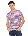 Flying Machine Chevron Print Cotton T-Shirt