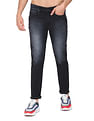 Flying Machine Mid Rise Slash Slim Tapered Fit Jeans