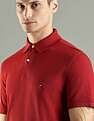 Tommy Hilfiger Solid Regular Fit Cotton Polo T-Shirt