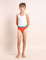 USPA Innerwear Boys Cotton Spandex Solid Briefs - Pack Of 5