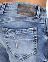 Flying Machine Mid Rise Acid Wash Denim Weave Jeans