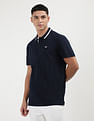 Tommy Hilfiger Neck Branded Cotton Polo Shirt