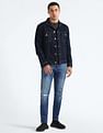 Flying Machine Slash Slim Tapered Fit Jeans