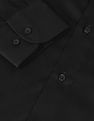 Tommy Hilfiger Men Black Dobby Weave Cotton Formal Shirt