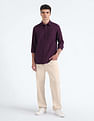 Flying Machine Cotton Dobby Slim Shirt