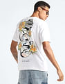 Flying Machine Graphic Foil Print Relaxed T-Shirt