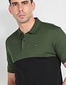 Arrow Sports Colour Block Ribbed Collar Polo Shirt