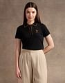U.S. Polo Assn. Women Tipped Placket Polo Shirt