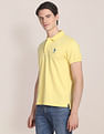 U.S. Polo Assn. Ribbed Collar Solid Polo Shirt