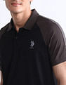 USPA Active Colourblocked Slim Fit Polo Shirt