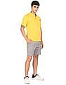 U.S. Polo Assn. Men Yellow Cotton Printed Polo Shirt