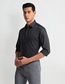 Arrow Manhattan Slim Fit Herringbone Shirt