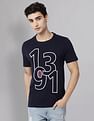 AD by Arvind Typographic Print Cotton T-Shirt