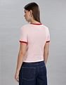 Tommy Hilfiger Womens Pink Logo T-Shirts