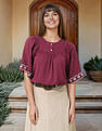 U.S. Polo Assn. Women Floral Embroidered Top