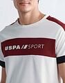 USPA Active Brand Embossed Slim Fit T-Shirt