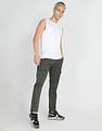 Flying Machine Mid Rise Twill Casual Cargo Trousers