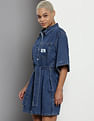 Calvin Klein Bell Sleeve Denim Shirt Dress