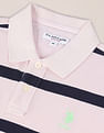U.S. Polo Assn. Ribbed Collar Striped Polo Shirt
