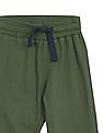 U.S. Polo Assn. Kids Boys Olive Mid Rise Solid Track Pants