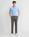 Arrow Sport Slim Mid Rise Textured Trousers