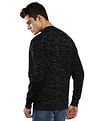 Calvin Klein Men Black Space Dyed Superior Wool Sweater