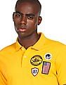 Aeropostale Men Yellow Cotton Pique Polo Shirt