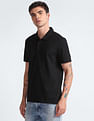 Calvin Klein Geometric Print Knitted Polo Shirt