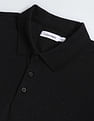 Calvin Klein Geometric Print Knitted Polo Shirt