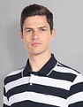 AD by Arvind Horizontal Stripe Moistex Finish Polo Shirt