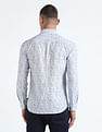 Flying Machine Abstract Print Dobby Shirt