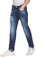 Aeropostale Men Blue Skinny Fit Whiskered Jeans