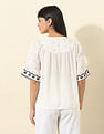 U.S. Polo Assn. Women Floral Embroidered Top