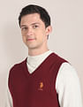 U.S. Polo Assn. Sleeveless Solid V-Neck Sweater