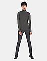U.S. Polo Assn. Women High Neck Patterned Knit Sweater