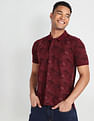 Flying Machine Tropical Print Cotton Polo Shirt