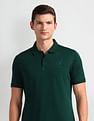 Arrow Newyork Stripe Collar Solid Polo Shirt